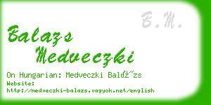 balazs medveczki business card